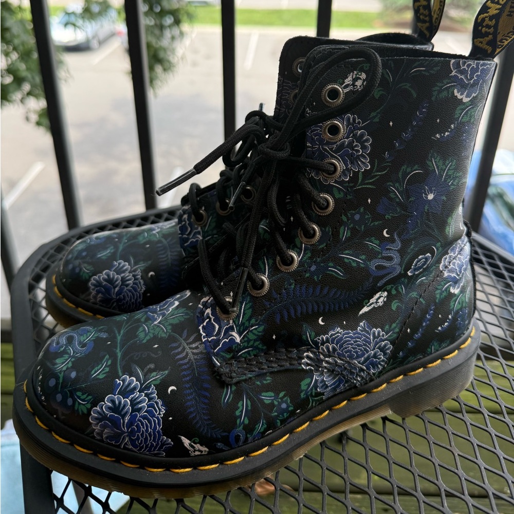 Black & Blue Floral Mystical AirWair Dr. Martens